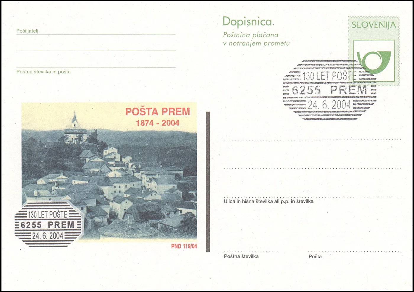130 LET POŠTE 6255 PREM
